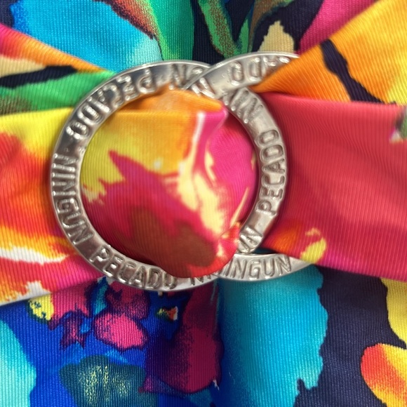 EUC Ningun Pecado One-piece Swimsuit, Mexican Resort Brand, in Vivid Multicolor - Picture 2 of 6